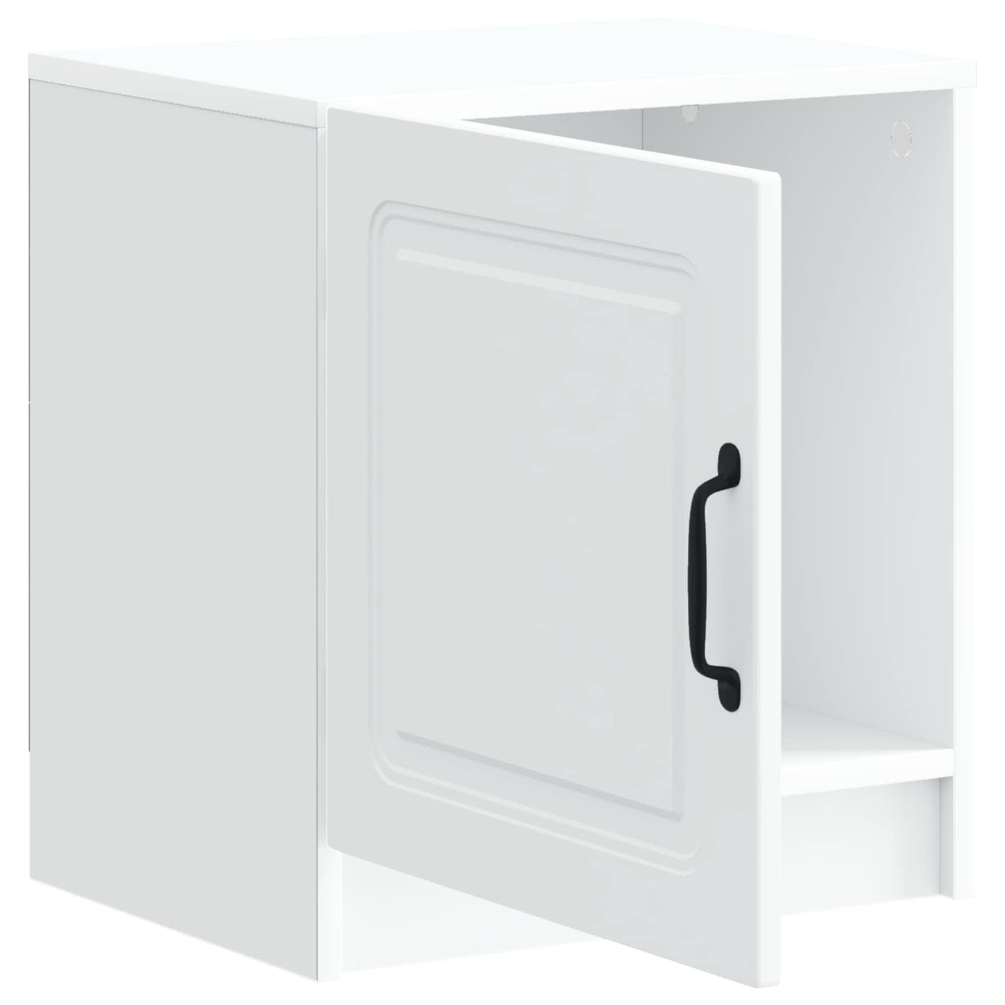 vidaXL Κομοδίνο Λευκό 43 x 34,5 x 47 εκ. Επεξεργασμένο Ξύλο