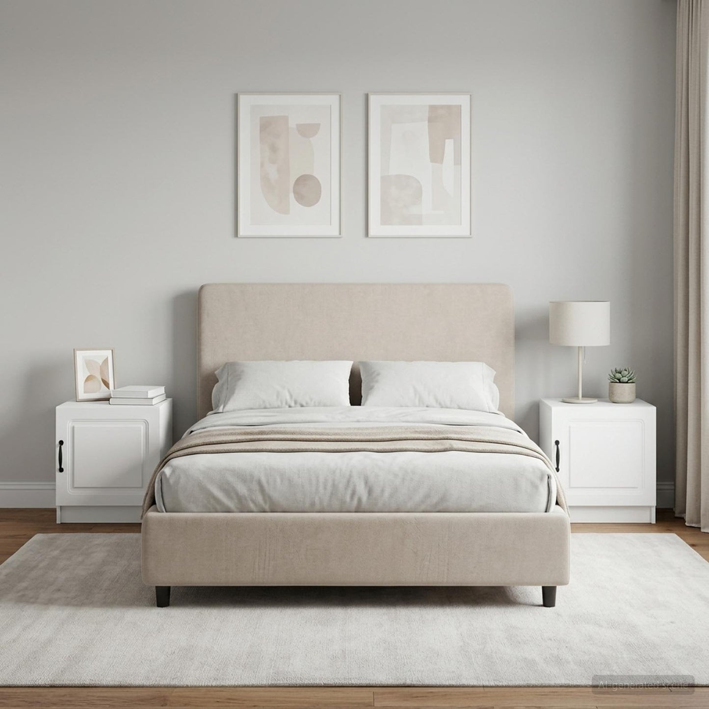 vidaXL Κομοδίνο 2 τεμ. Λευκό 43 x 34,5 x 47 εκ. Επεξεργασμένο Ξύλο