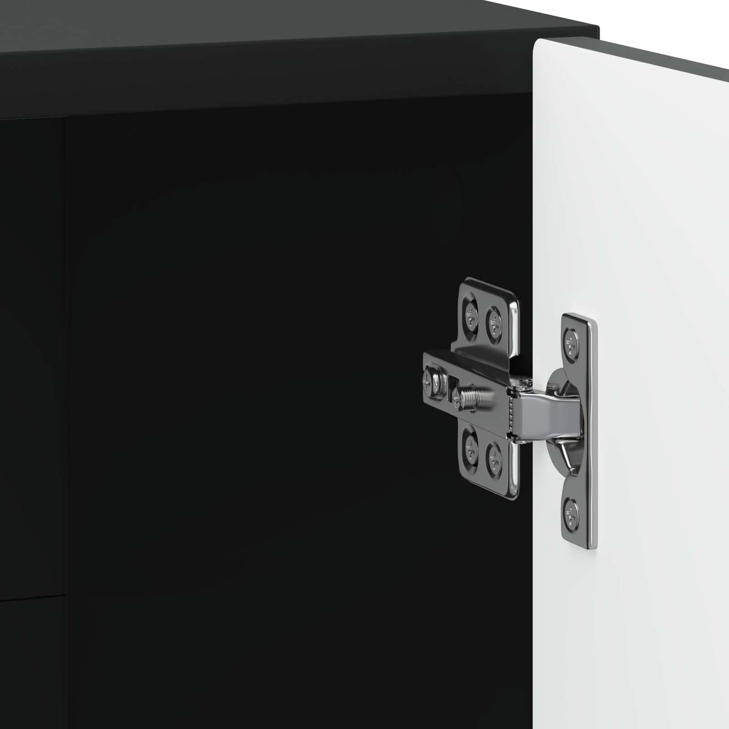 vidaXL Κομοδίνο Μαύρο 43 x 34,5 x 47 εκ. Επεξεργασμένο Ξύλο