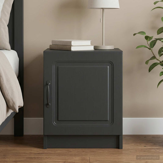 vidaXL Κομοδίνο Μαύρο 43 x 34,5 x 47 εκ. Επεξεργασμένο Ξύλο