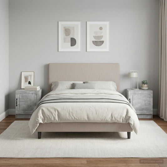 vidaXL Κομοδίνο 2 τεμ. Γκρι Σκυροδέματος 43 x 34,5 x 47 εκ.