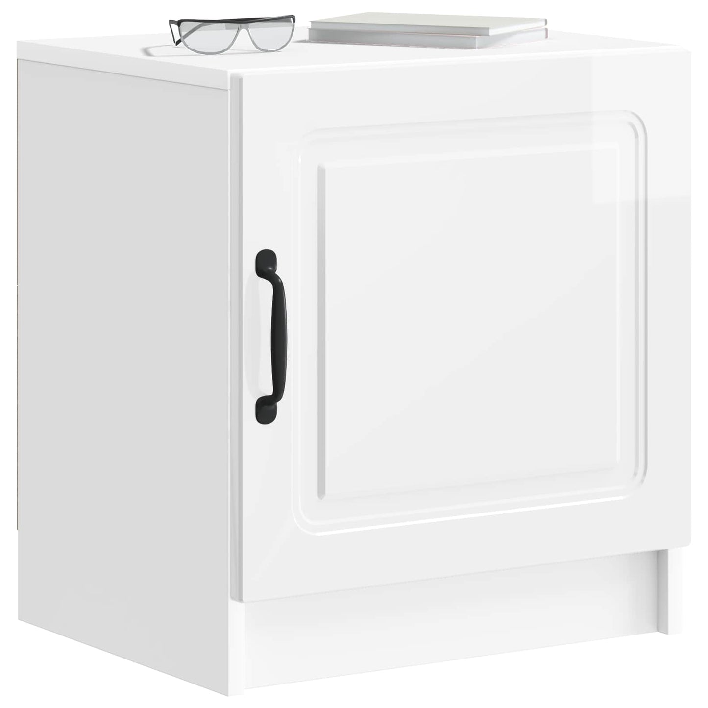 vidaXL Κομοδίνο 2 τεμ. Γυαλιστερό Λευκό 43 x 34,5 x 47 εκ.