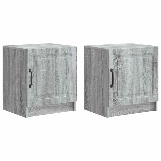 vidaXL Κομοδίνο 2 τεμ. Γκρι Sonoma 43 x 34,5 x 47 εκ.
