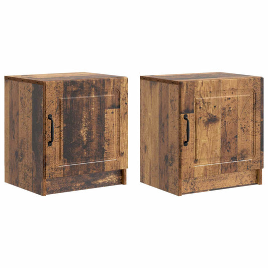 vidaXL Κομοδίνο 2 τεμ. Παλαιωμένο ξύλο 43 x 34,5 x 47 εκ.