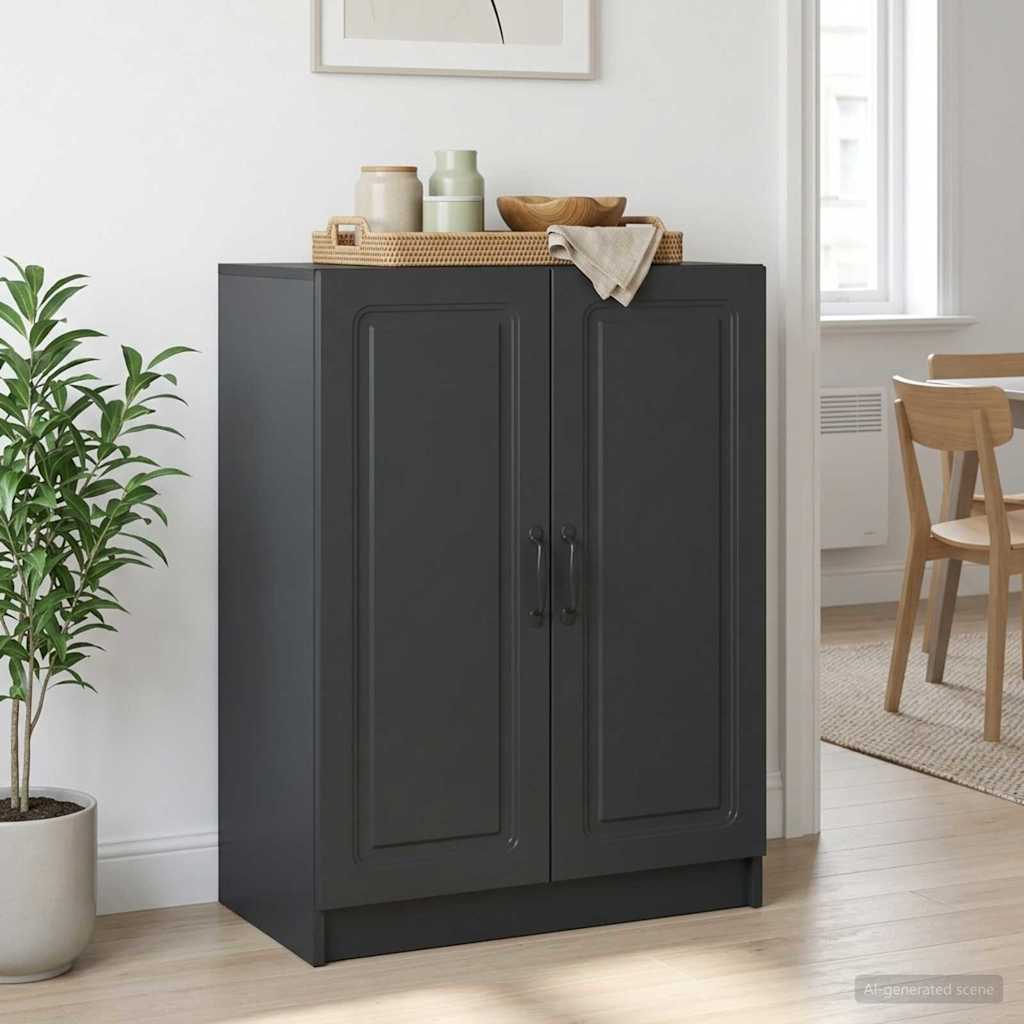 vidaXL Πλαϊνό γραφείο Μαύρο 66 x 34,5 x 87 εκ. Επεξεργασμένο Ξύλο