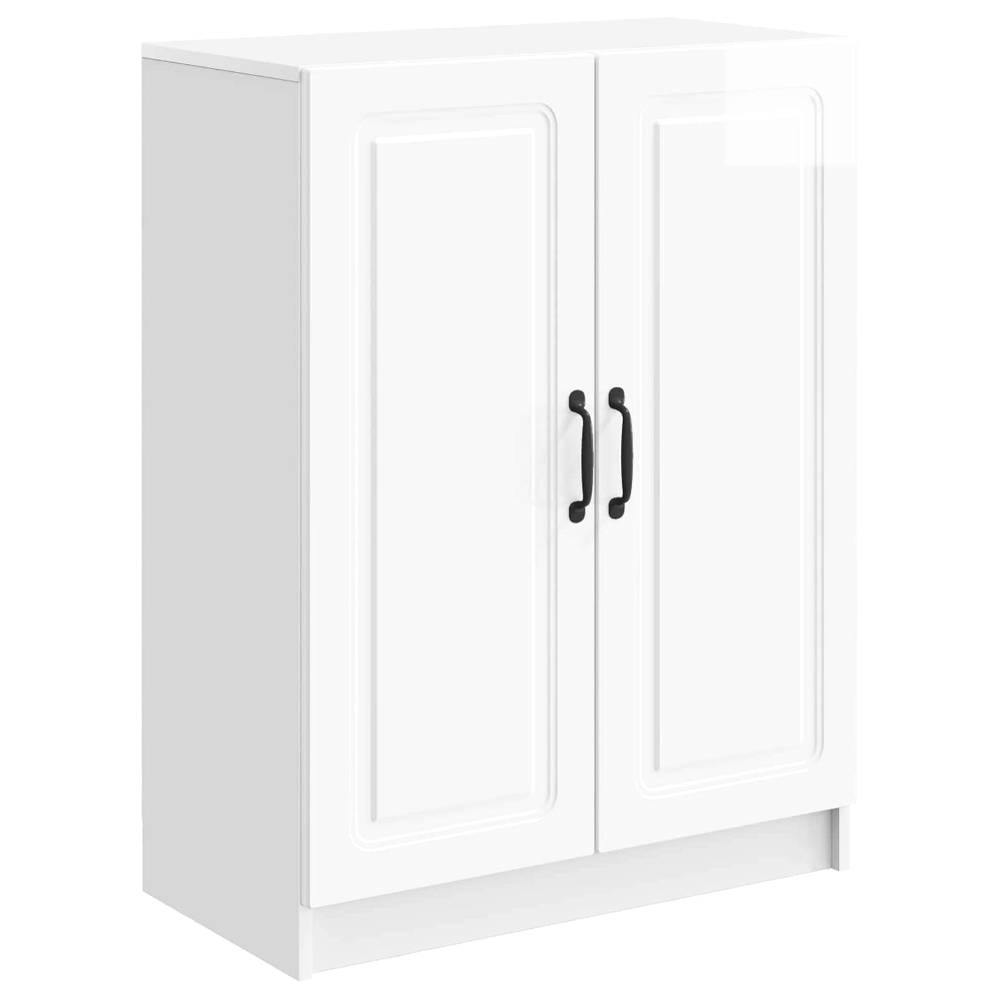 vidaXL Πλαϊνό γραφείο Γυαλιστερό Λευκό 66 x 34,5 x 87 εκ.