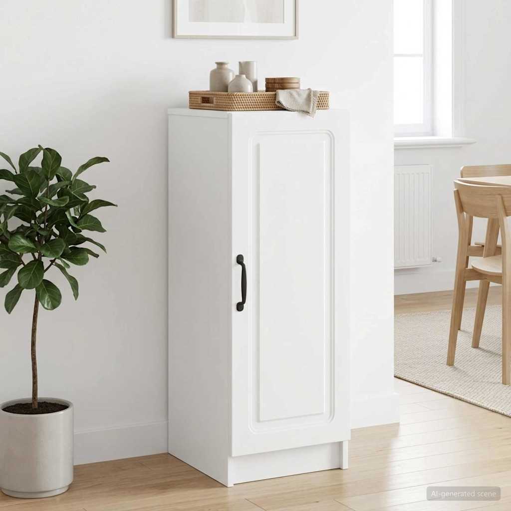 vidaXL Πλαϊνό γραφείο Λευκό 33 x 34,5 x 87 εκ. Επεξεργασμένο Ξύλο
