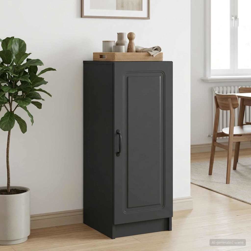 vidaXL Πλαϊνό γραφείο Μαύρο 33 x 34,5 x 87 εκ. Επεξεργασμένο Ξύλο
