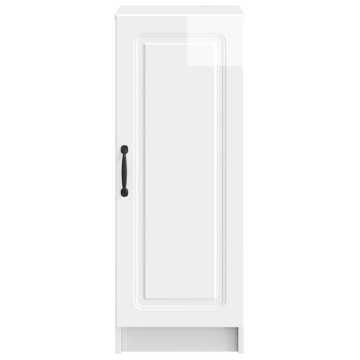 vidaXL Πλαϊνό γραφείο Γυαλιστερό Λευκό 33 x 34,5 x 87 εκ.