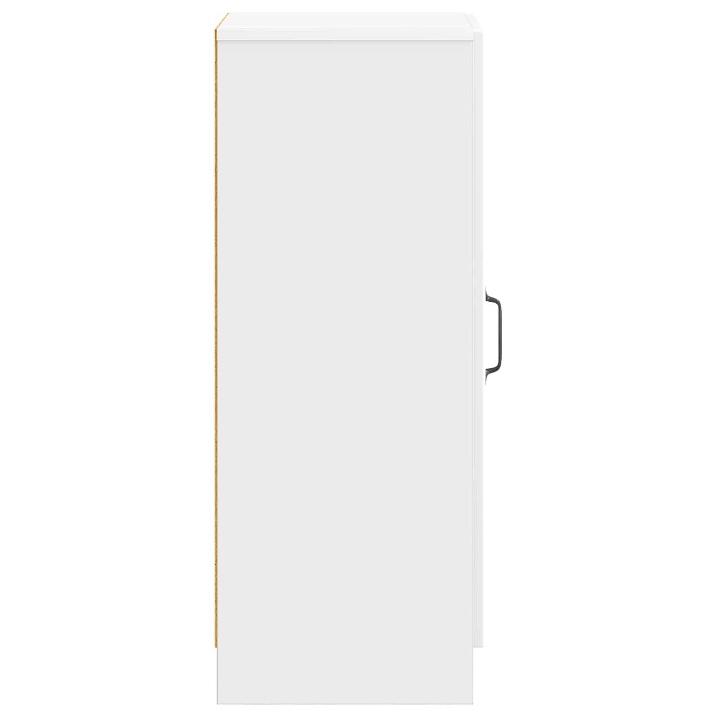 vidaXL Πλαϊνό γραφείο Γυαλιστερό Λευκό 33 x 34,5 x 87 εκ.