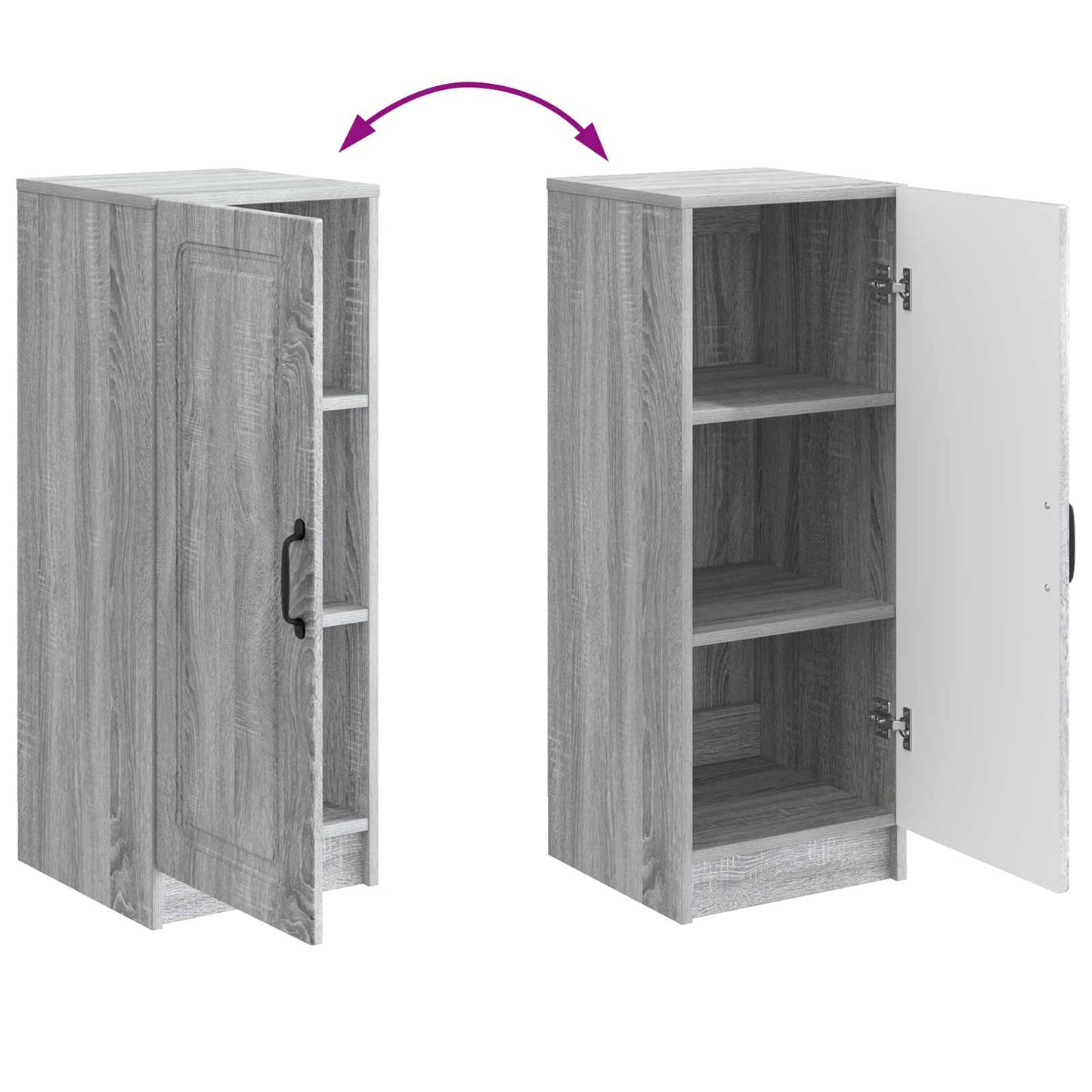 vidaXL Πλαϊνό γραφείο Γκρι Sonoma 33 x 34,5 x 87 εκ.