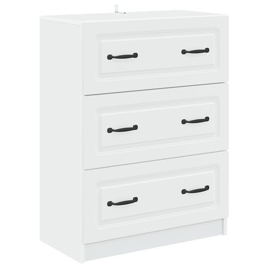 vidaXL Ντουλάπι με Συρτάρια Λευκό 66 x 34,5 x 87 εκ.
