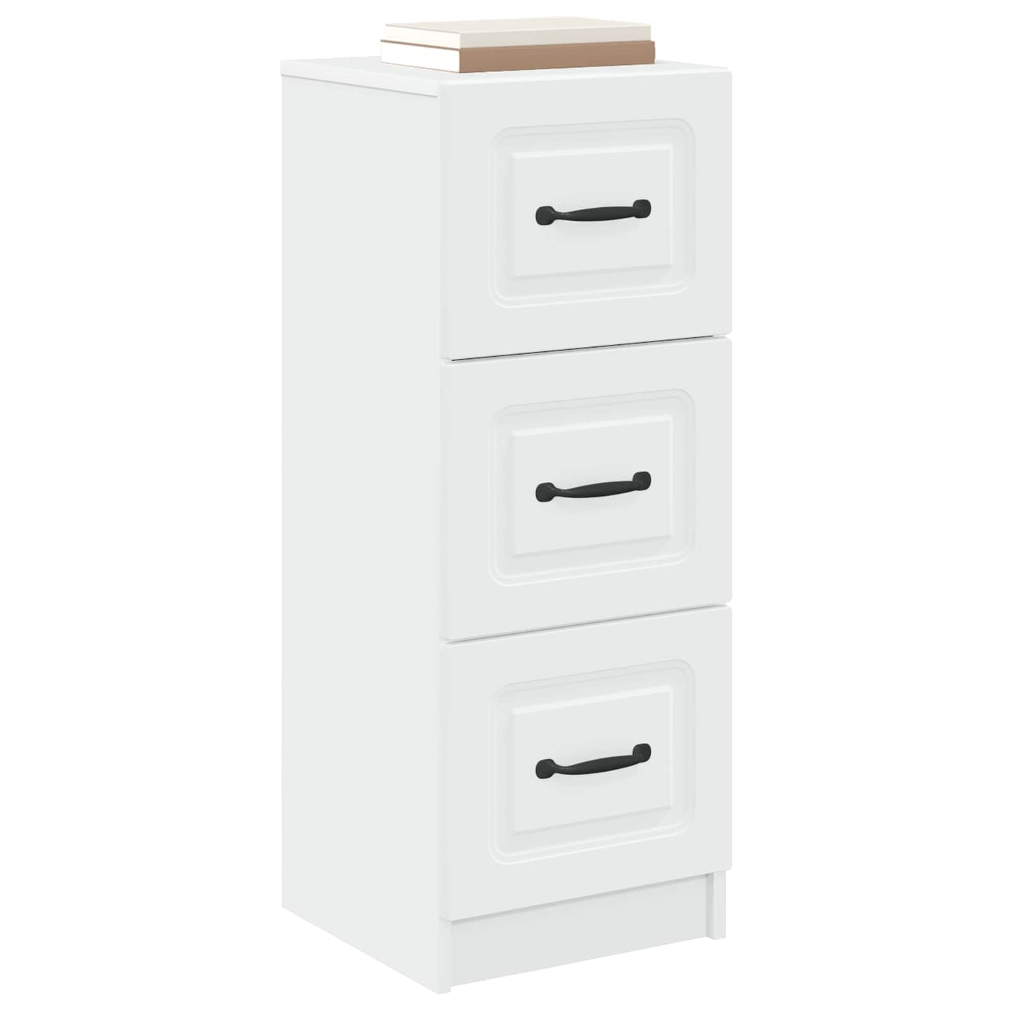 vidaXL Ντουλάπι με Συρτάρια Λευκό 33 x 34,5 x 87 εκ.