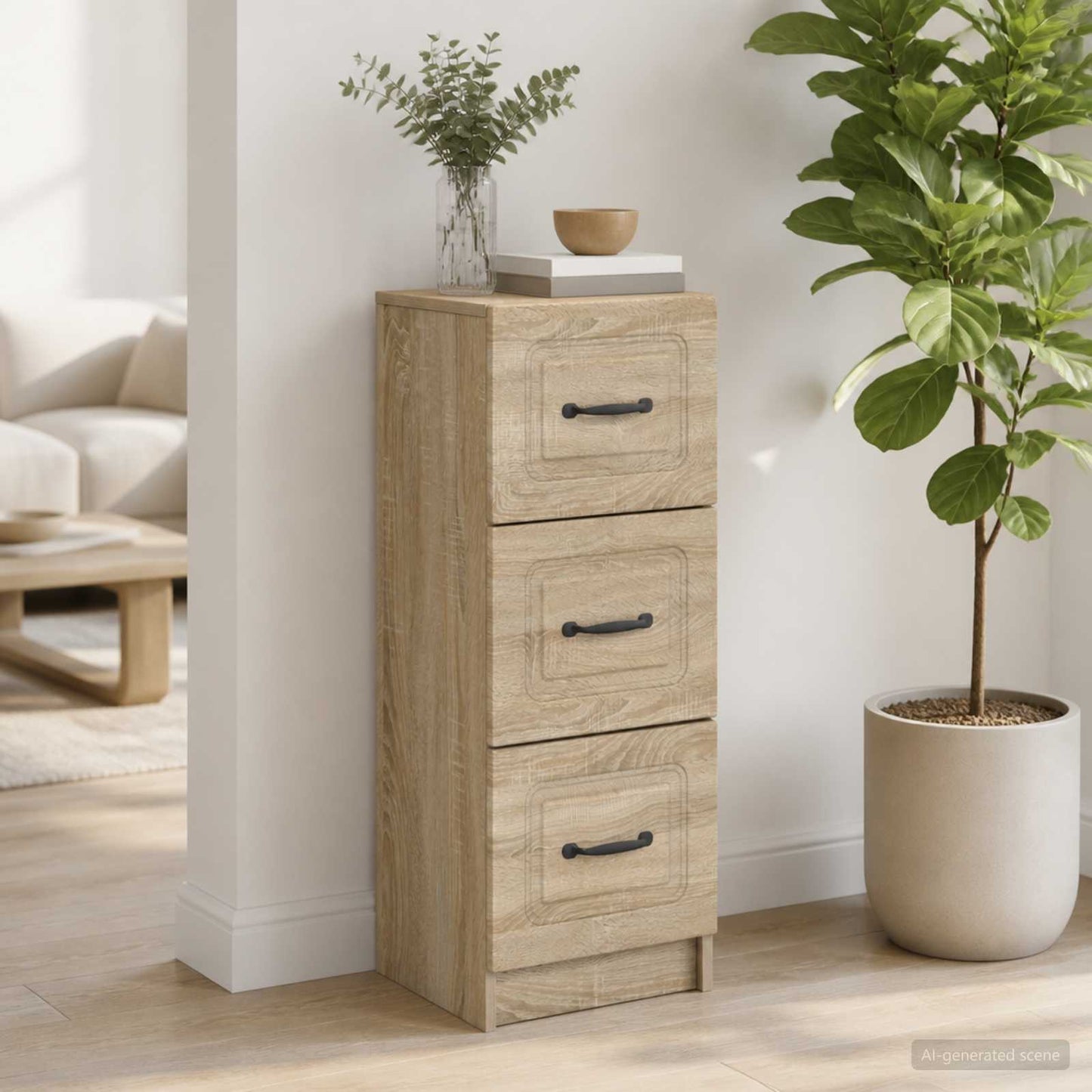 vidaXL Ντουλάπι με Συρτάρια Sonoma Δρυς 33 x 34,5 x 87 εκ.