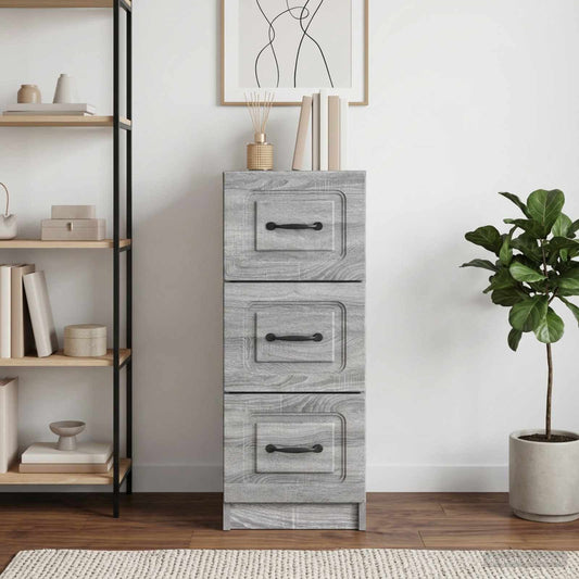 vidaXL Ντουλάπι με Συρτάρια Γκρι Sonoma 33 x 34,5 x 87 εκ.