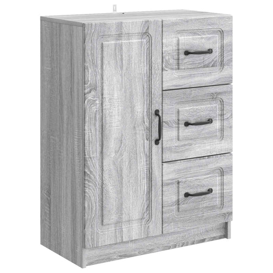 vidaXL Πλαϊνό γραφείο με συρτάρι Γκρι Sonoma 66 x 34,5 x 87 εκ.