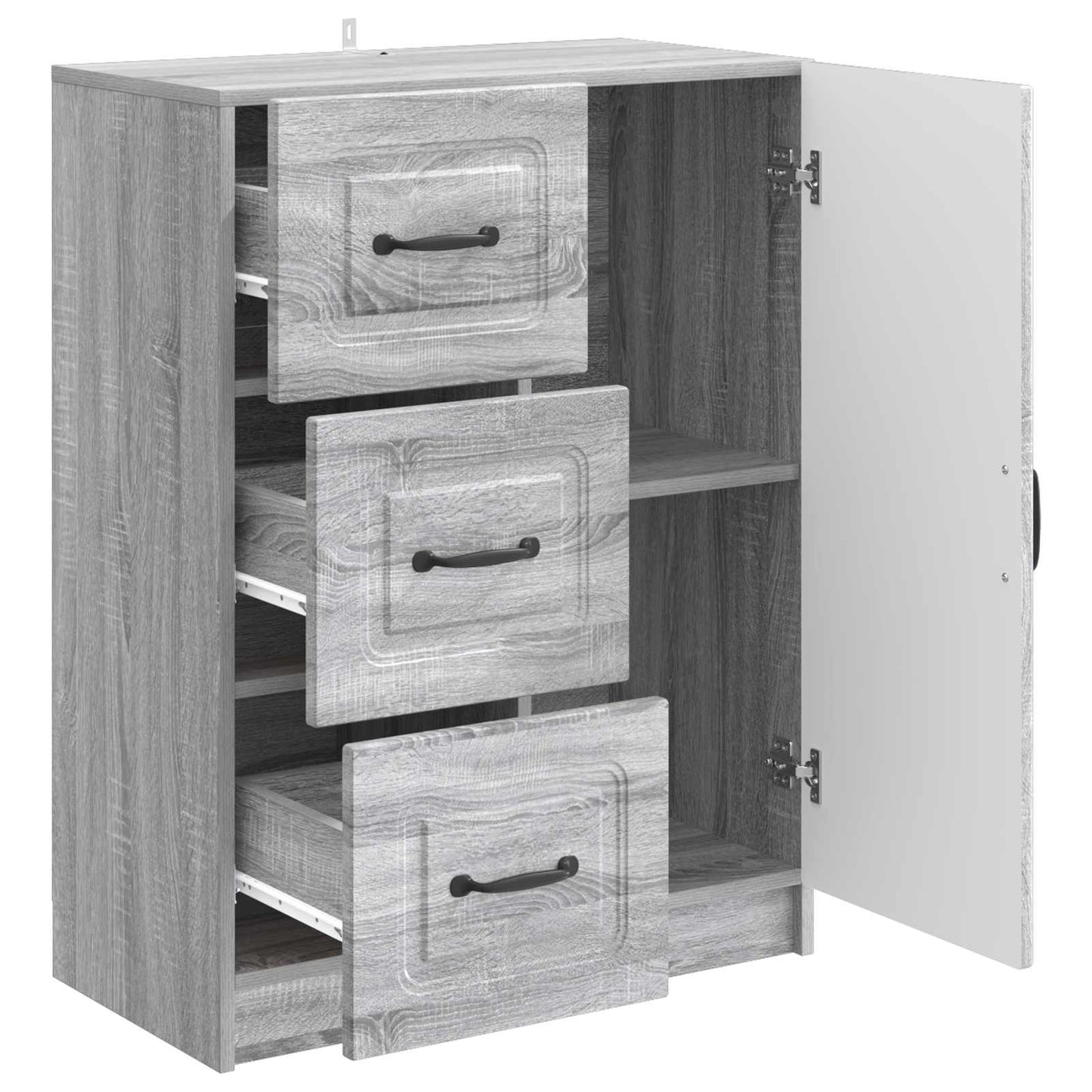 vidaXL Πλαϊνό γραφείο με συρτάρι Γκρι Sonoma 66 x 34,5 x 87 εκ.