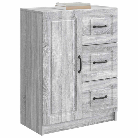 vidaXL Πλαϊνό γραφείο με συρτάρι Γκρι Sonoma 66 x 34,5 x 87 εκ.
