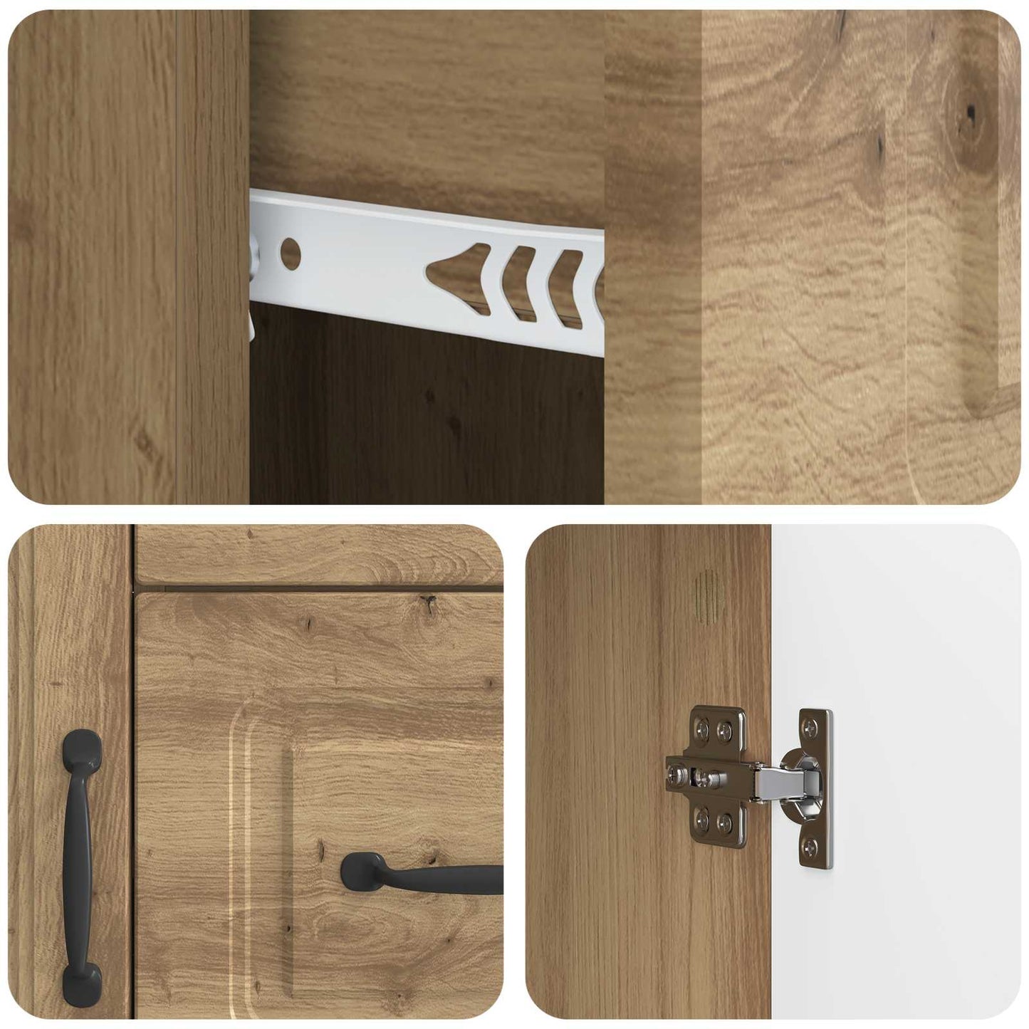 vidaXL Πλαϊνό γραφείο με συρτάρι Artisan Δρυς 66 x 34,5 x 87 εκ.