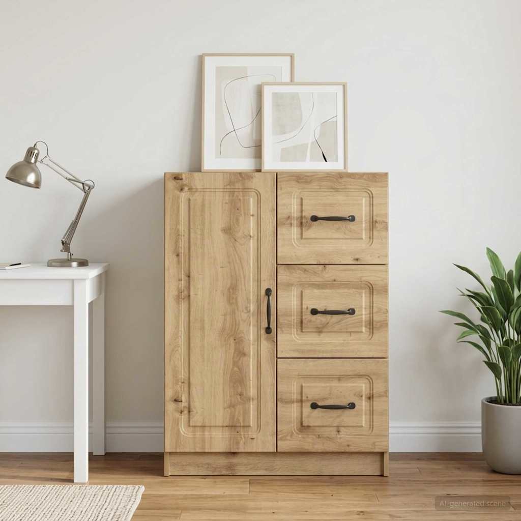 vidaXL Πλαϊνό γραφείο Artisan Δρυς 66 x 34,5 x 87 εκ.