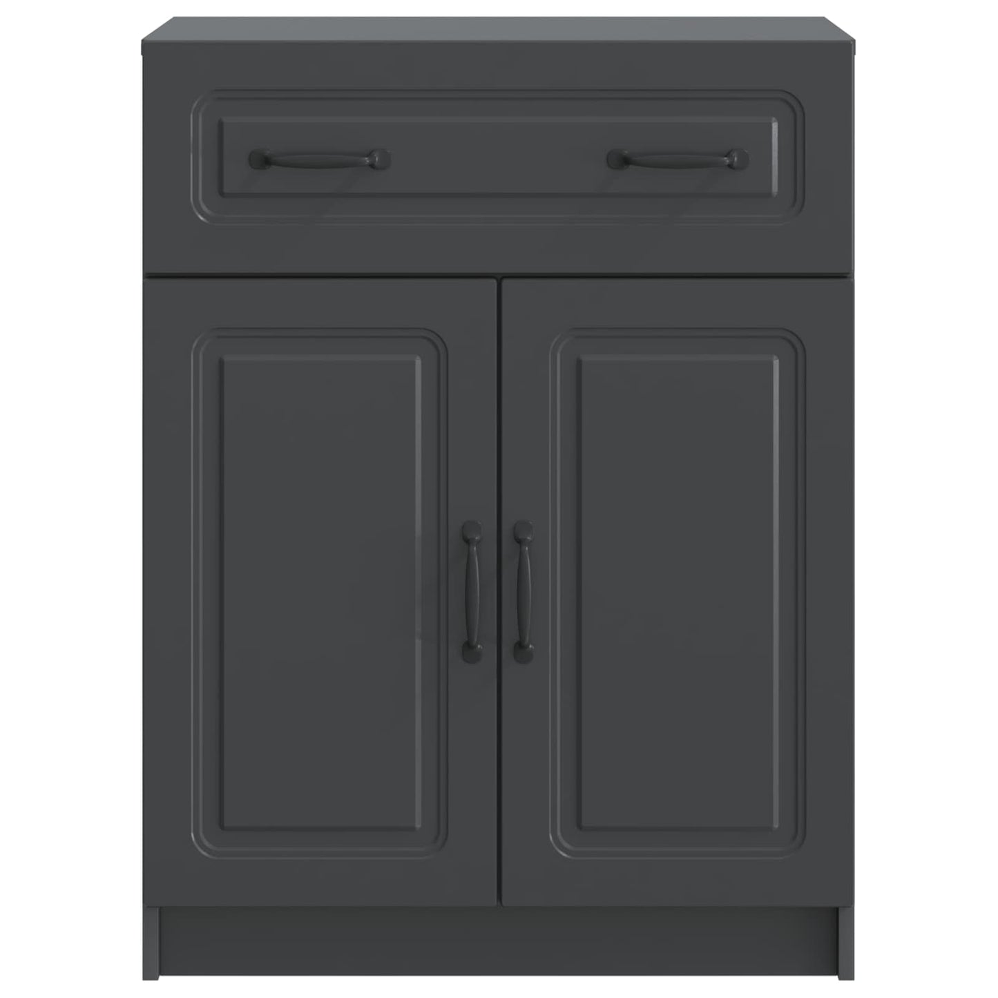 vidaXL Πλαϊνό γραφείο Μαύρο 66 x 34,5 x 87 εκ. Επεξεργασμένο Ξύλο