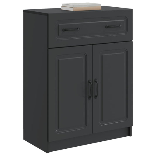 vidaXL Πλαϊνό γραφείο Μαύρο 66 x 34,5 x 87 εκ. Επεξεργασμένο Ξύλο