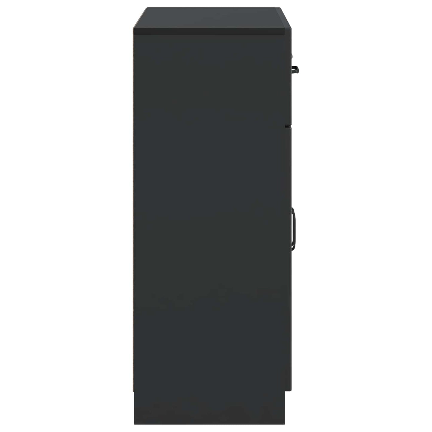 vidaXL Πλαϊνό γραφείο Μαύρο 66 x 34,5 x 87 εκ. Επεξεργασμένο Ξύλο