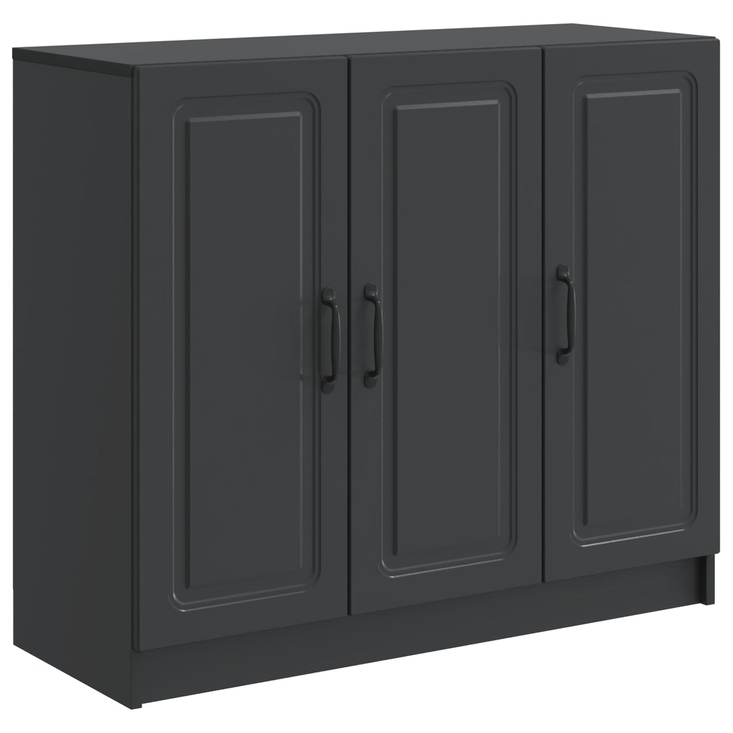 vidaXL Πλαϊνό γραφείο Μαύρο 89 x 34,5 x 77 εκ. Επεξεργασμένο Ξύλο