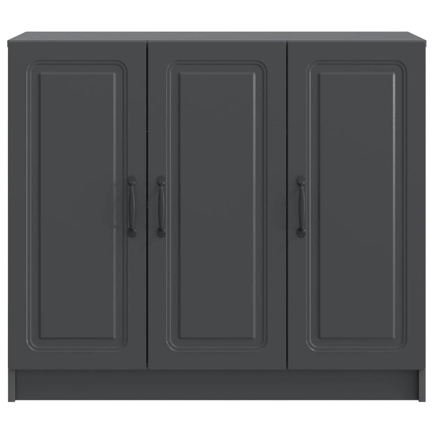 vidaXL Πλαϊνό γραφείο Μαύρο 89 x 34,5 x 77 εκ. Επεξεργασμένο Ξύλο