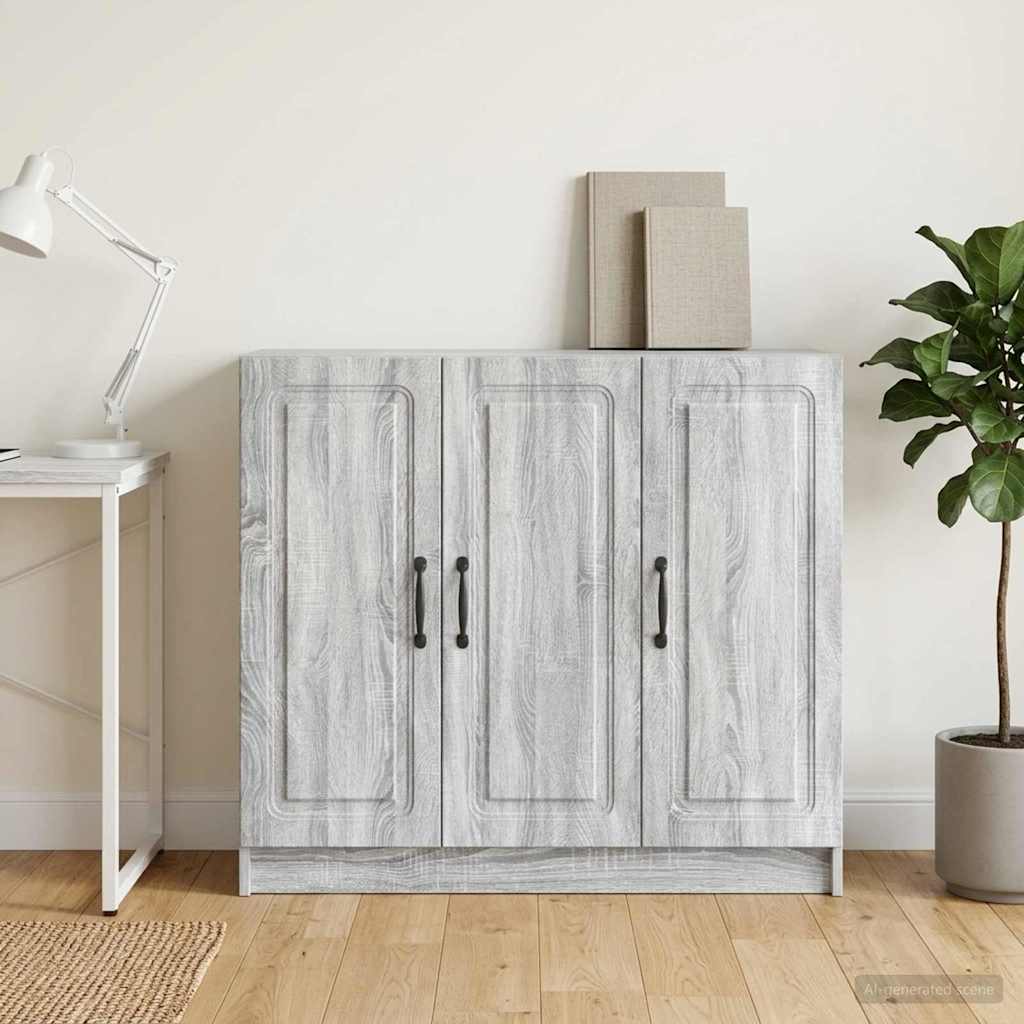 vidaXL Πλαϊνό γραφείο Γκρι Sonoma 89 x 34,5 x 77 εκ.