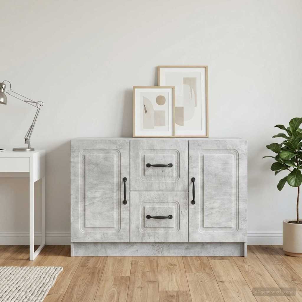 vidaXL Πλαϊνό γραφείο Γκρι Σκυροδέματος 89 x 34,5 x 57 εκ.