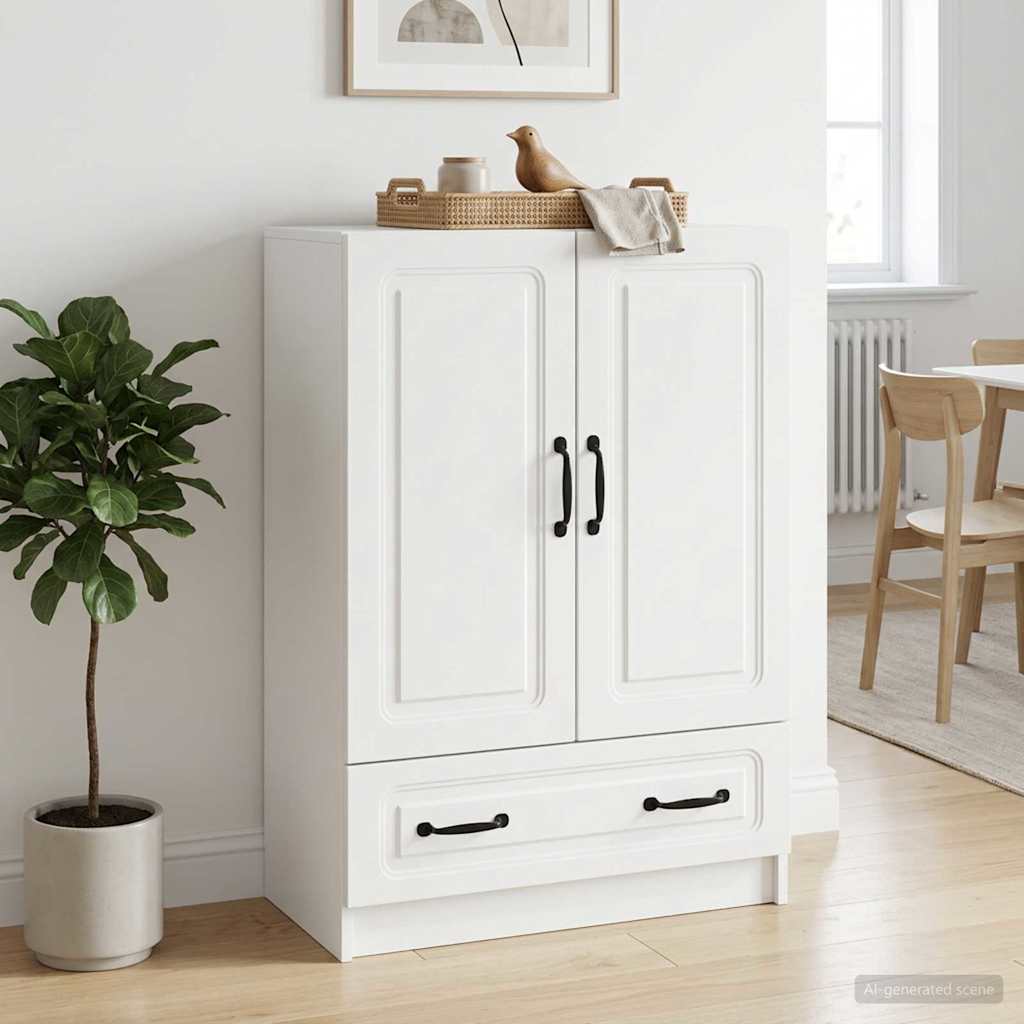 vidaXL Πλαϊνό γραφείο Λευκό 66 x 34,5 x 92 εκ. Επεξεργασμένο Ξύλο