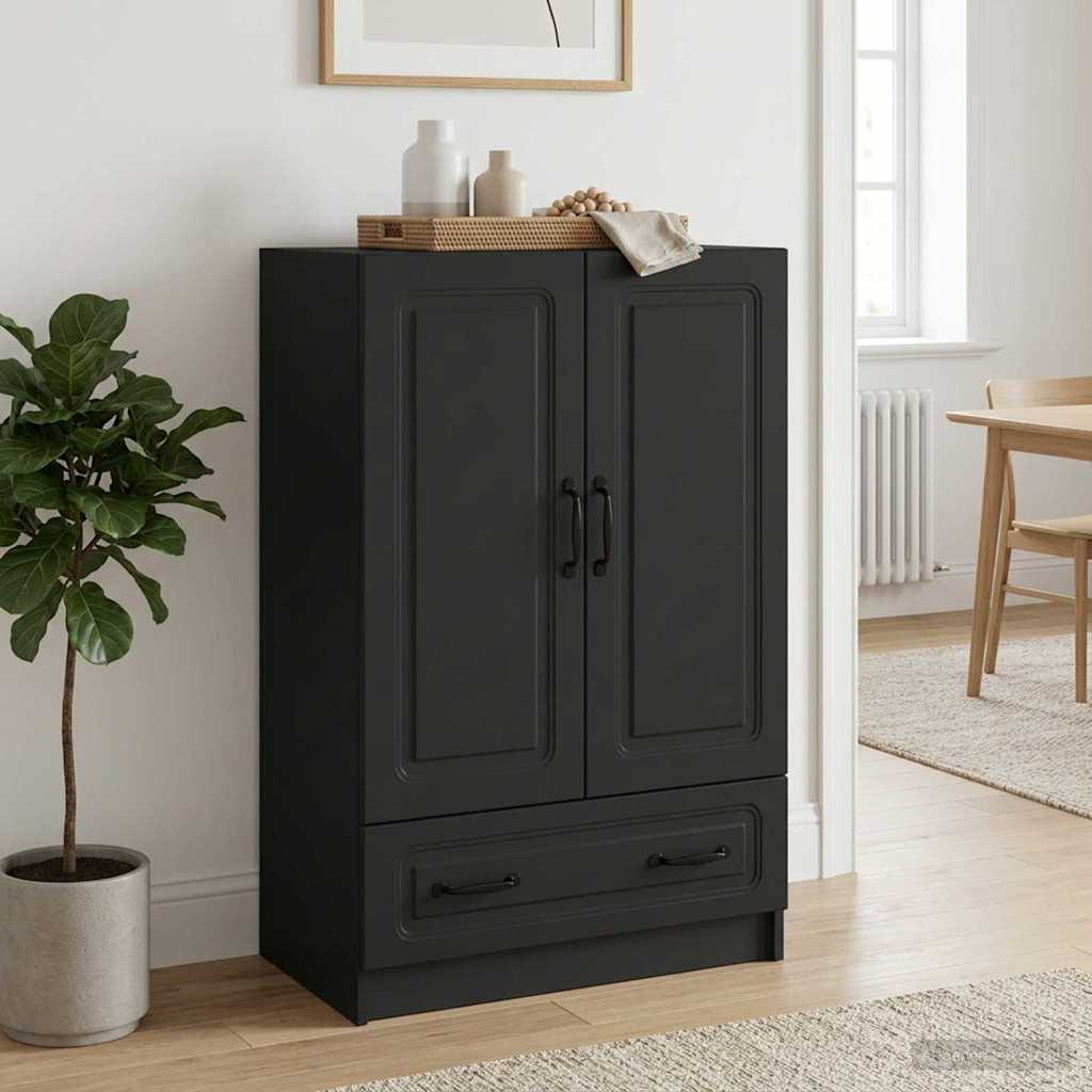 vidaXL Πλαϊνό γραφείο Μαύρο 66 x 34,5 x 92 εκ. Επεξεργασμένο Ξύλο