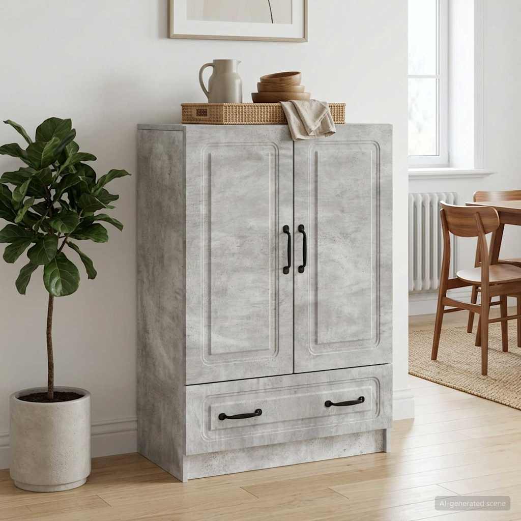 vidaXL Πλαϊνό γραφείο με συρτάρι Γκρι Σκυροδέματος 66 x 34,5 x 92 εκ.