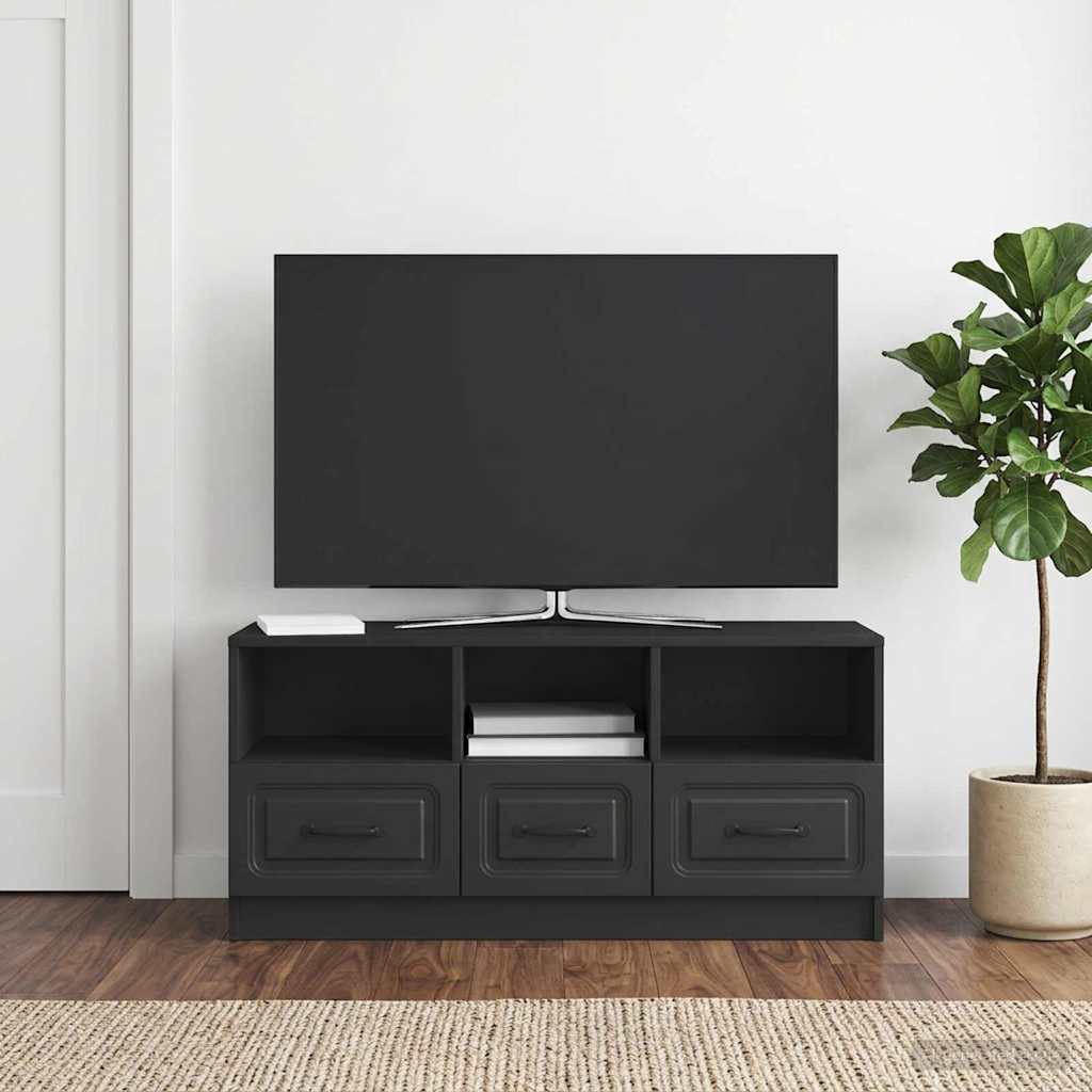 vidaXL Ντουλάπι TV Μαύρο 102 x 34,5 x 47 εκ Επεξεργασμένο Ξύλο
