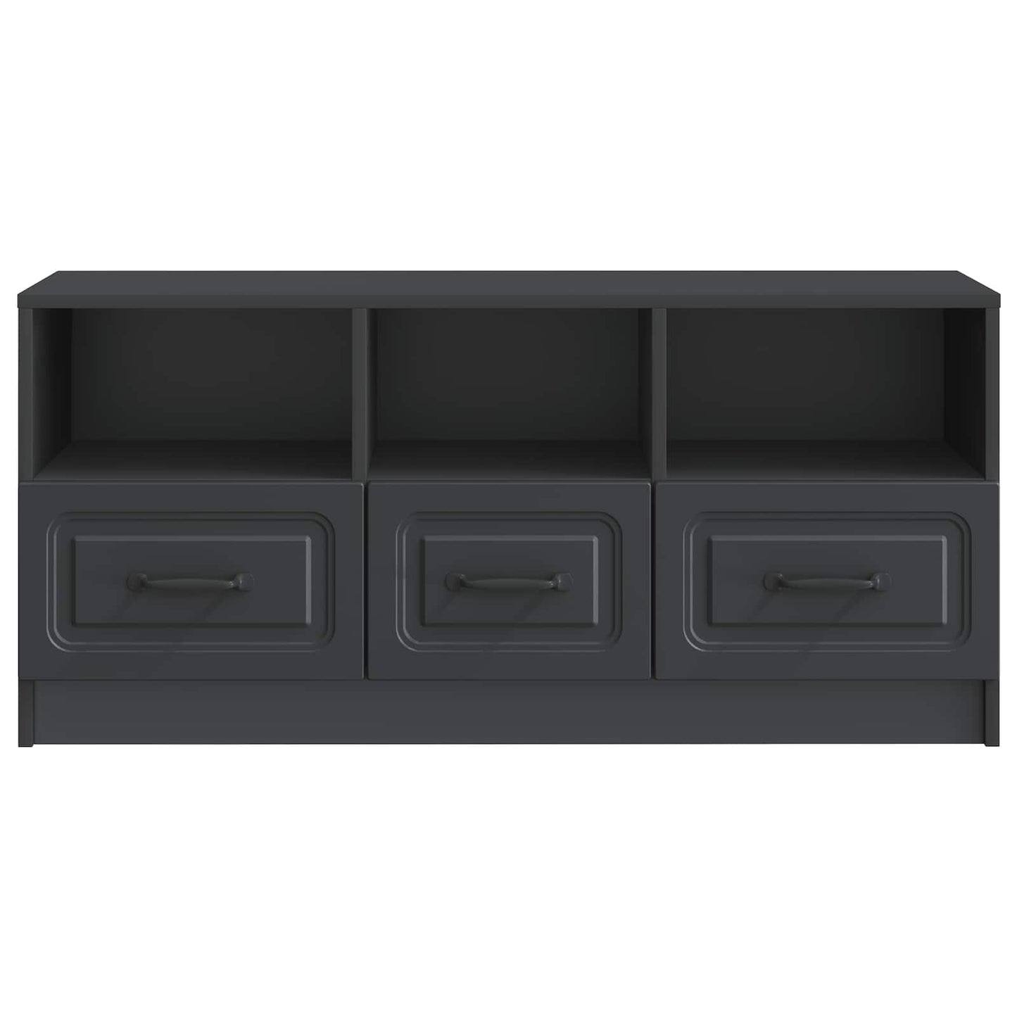 vidaXL Ντουλάπι TV Μαύρο 102 x 34,5 x 47 εκ Επεξεργασμένο Ξύλο