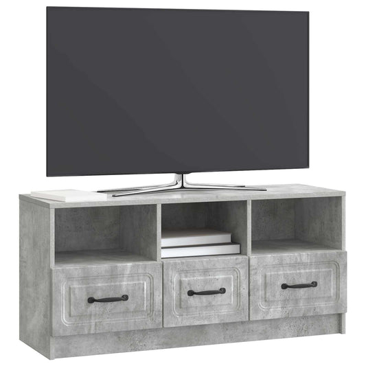 vidaXL Ντουλάπι TV με συρτάρι Γκρι Σκυροδέματος 102 x 34,5 x 47 εκ