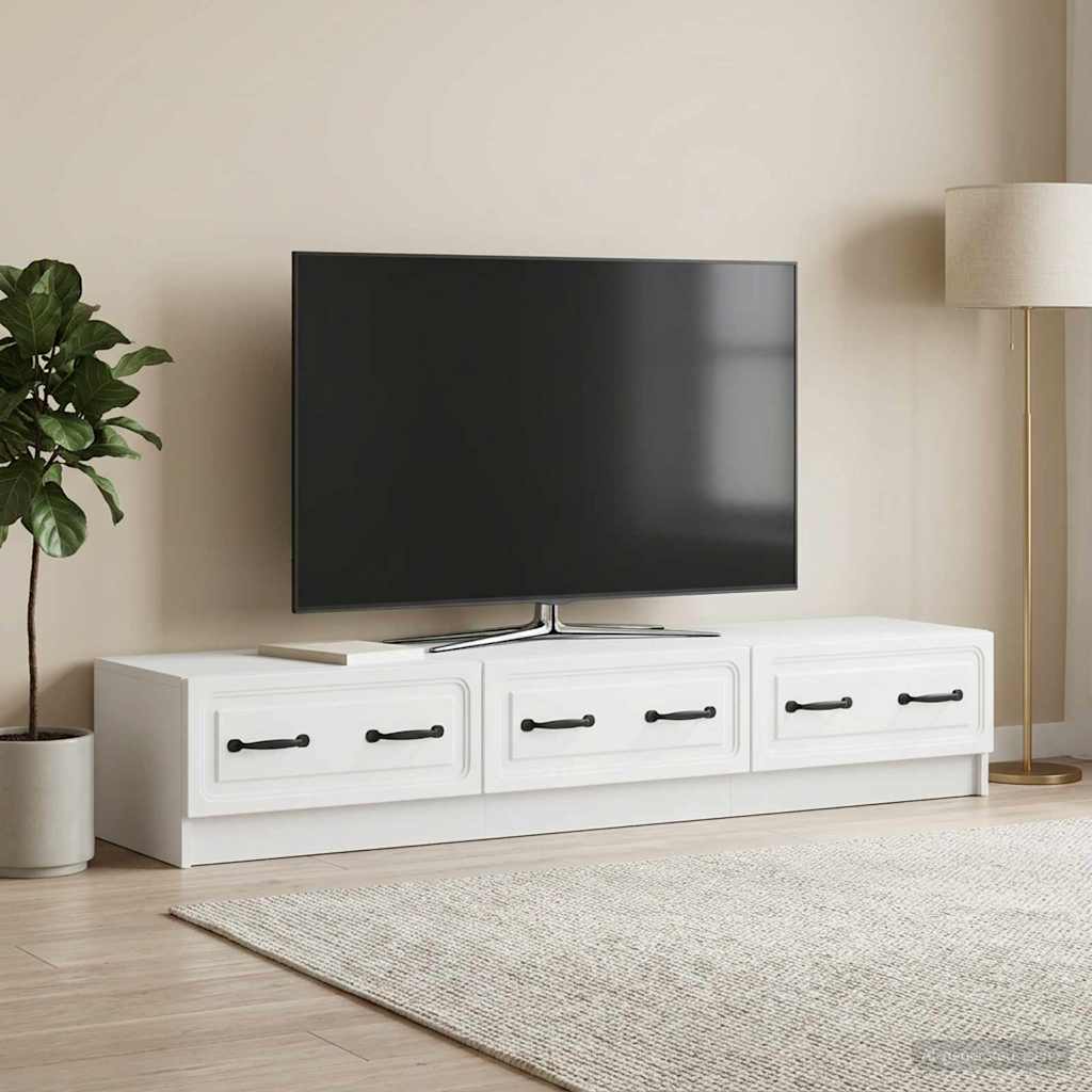 vidaXL Ντουλάπι TV Λευκό 147 x 34,5 x 27 εκ Επεξεργασμένο Ξύλο