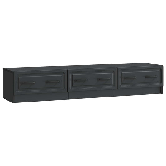 vidaXL Ντουλάπι TV Μαύρο 147 x 34,5 x 27 εκ Επεξεργασμένο Ξύλο