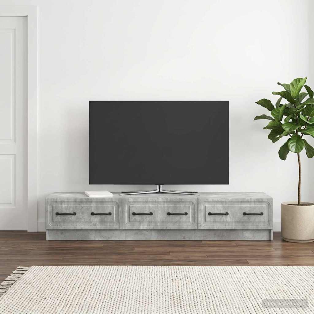 vidaXL Ντουλάπι TV με συρτάρι Γκρι Σκυροδέματος 147 x 34,5 x 27 εκ