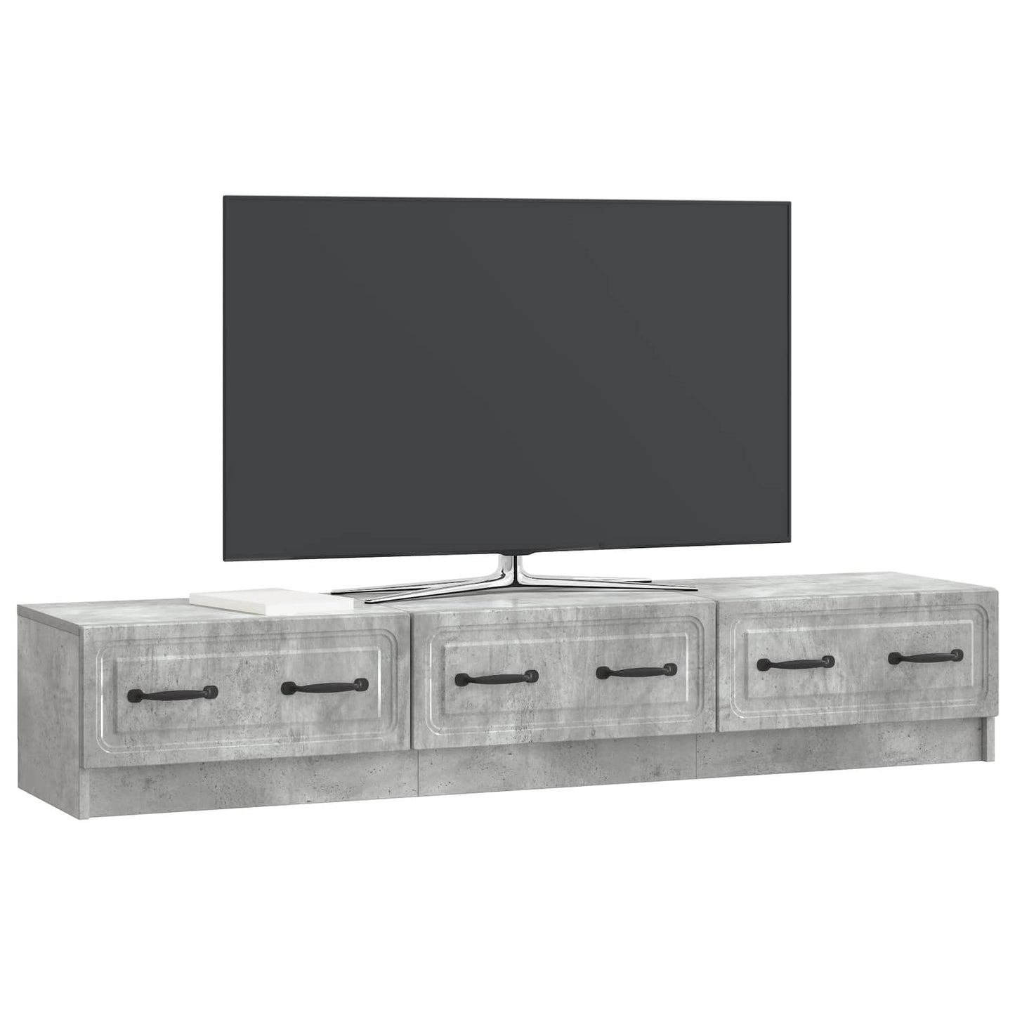 vidaXL Ντουλάπι TV με συρτάρι Γκρι Σκυροδέματος 147 x 34,5 x 27 εκ