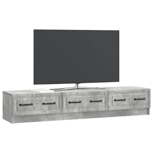 vidaXL Ντουλάπι TV με συρτάρι Γκρι Σκυροδέματος 147 x 34,5 x 27 εκ