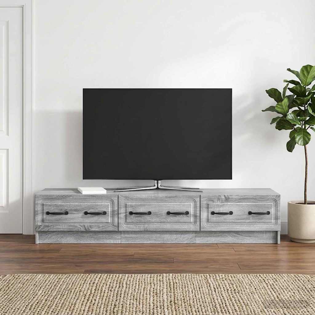 vidaXL Ντουλάπι TV 147 x 34,5 x 27 εκ Γκρι Sonoma Επεξεργασμένο Ξύλο