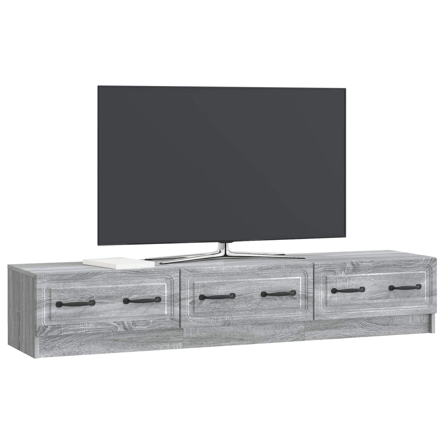 vidaXL Ντουλάπι TV Γκρι Sonoma 147 x 34,5 x 27 εκ Επεξεργασμένο Ξύλο