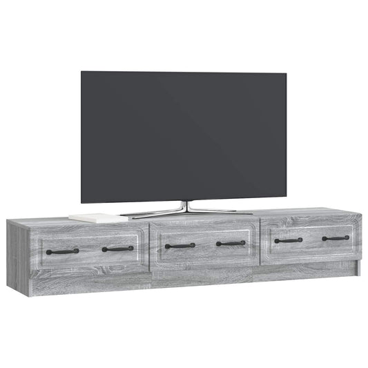 vidaXL Ντουλάπι TV Γκρι Sonoma 147 x 34,5 x 27 εκ Επεξεργασμένο Ξύλο