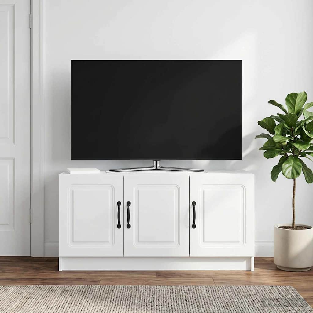 vidaXL Ντουλάπι TV Λευκό 99 x 34,5 x 47 εκ Επεξεργασμένο Ξύλο