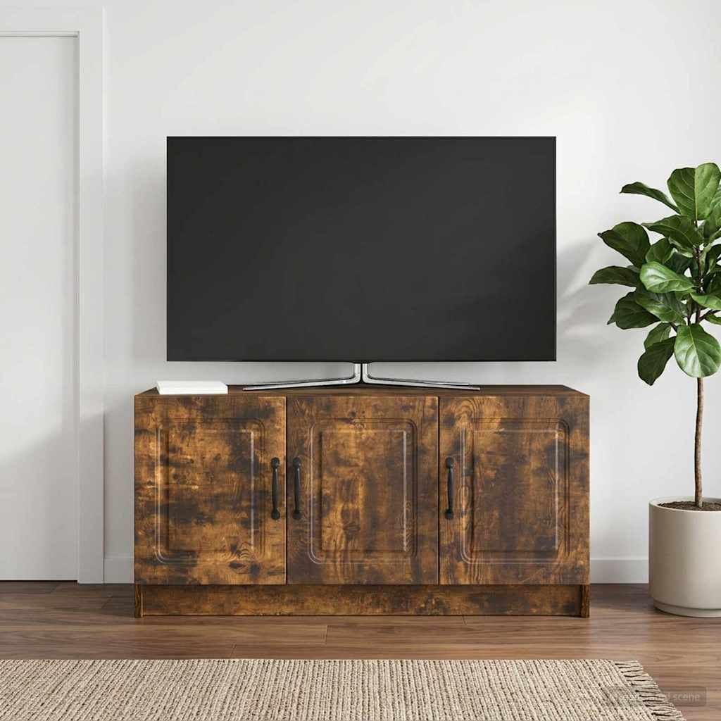 vidaXL Ντουλάπι TV Καπνισμένο Ξύλο Δρυός 99 x 34,5 x 47 εκ