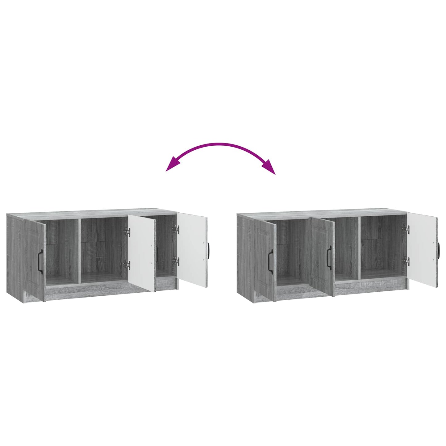 vidaXL Ντουλάπι TV Γκρι Sonoma 99 x 34,5 x 47 εκ Επεξεργασμένο Ξύλο