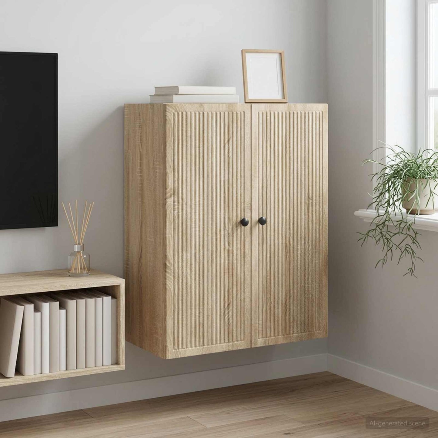 vidaXL Τοίχου Ντουλάπα Sonoma Δρυς 66 x 34,5 x 90 εκ