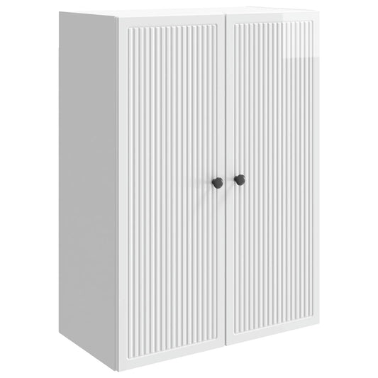 vidaXL Τοίχου Ντουλάπα Γυαλιστερό Λευκό 66 x 34,5 x 90 εκ